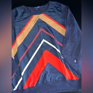 Tommy Hilfiger Vintage Style Chevron Print Sweater Size XL EUC